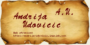 Andrija Udovičić vizit kartica